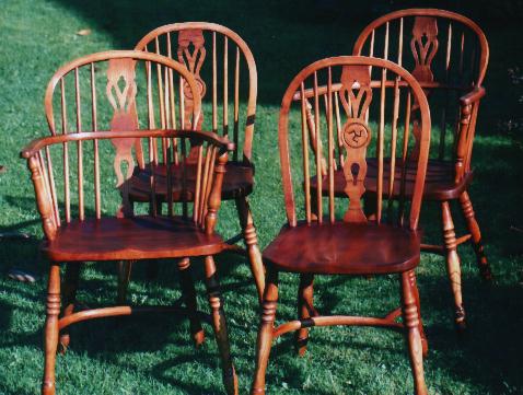 A set of English style Windsor Chairs